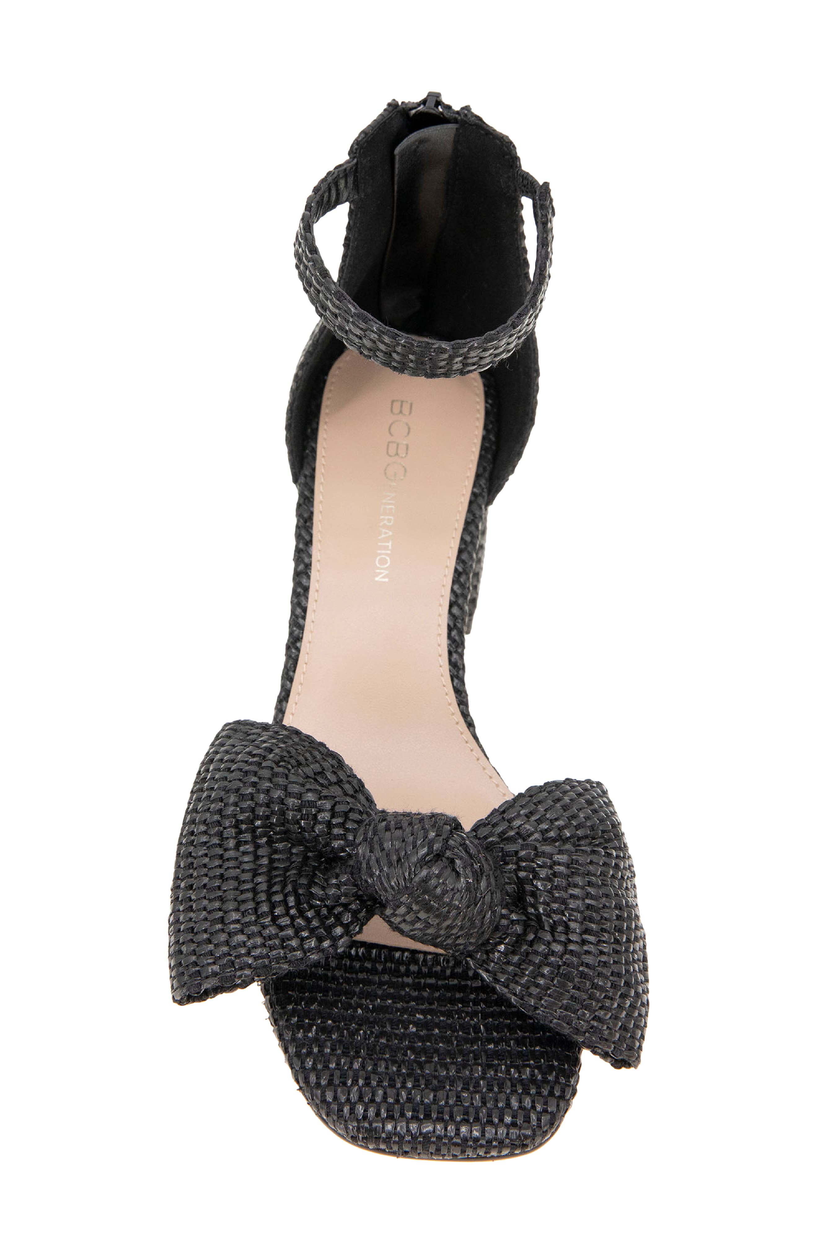 Dappel Ankle Strap Sandal, Alternate, color, BLACK RAFFIA