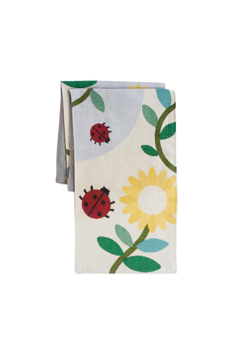 Kaplan Early Learning Company Bugs and Buds Decorative Runner, Main, color, Off-White