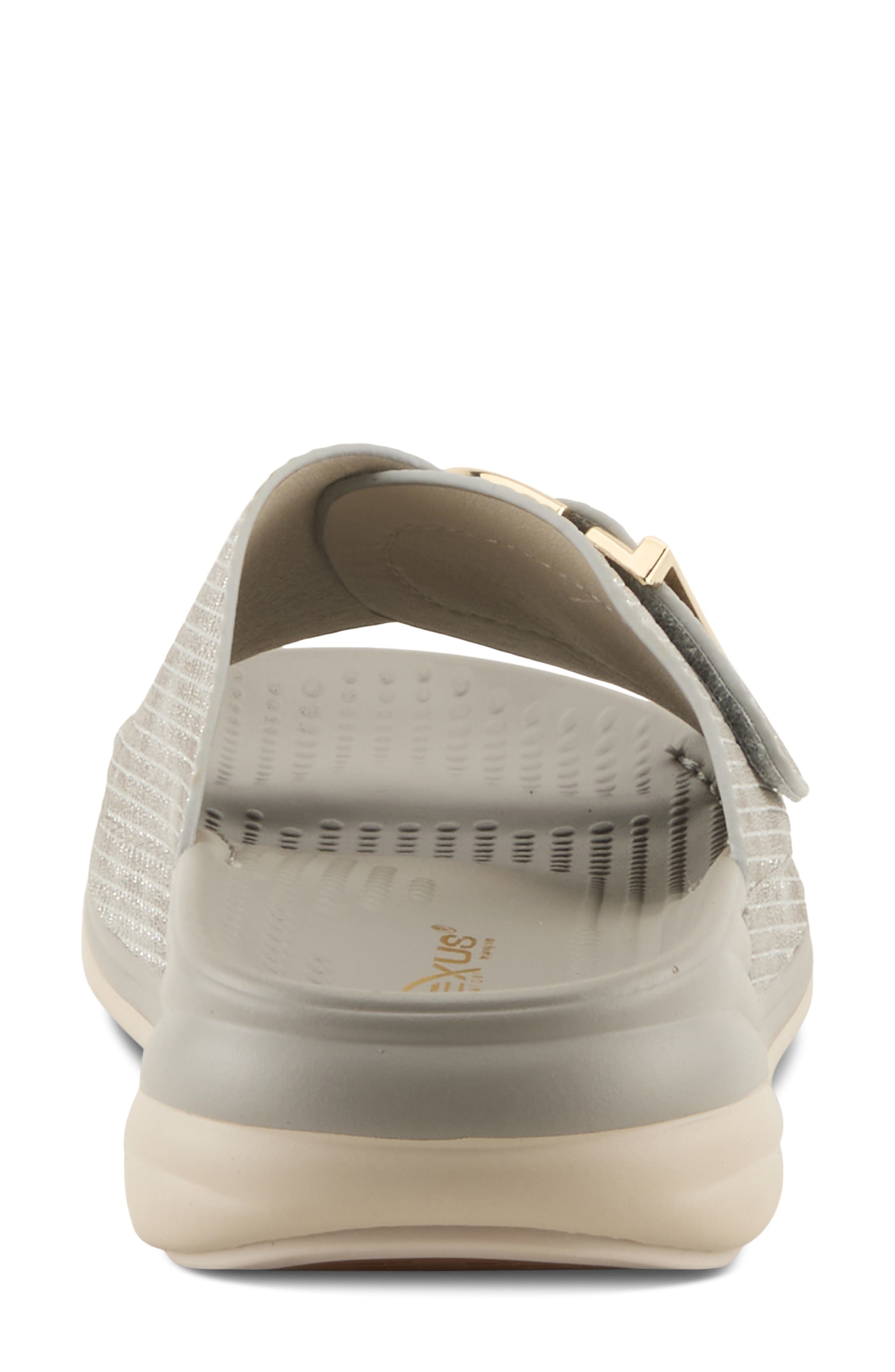 Brewer Slide Sandal, Alternate, color, GREY METALLIC
