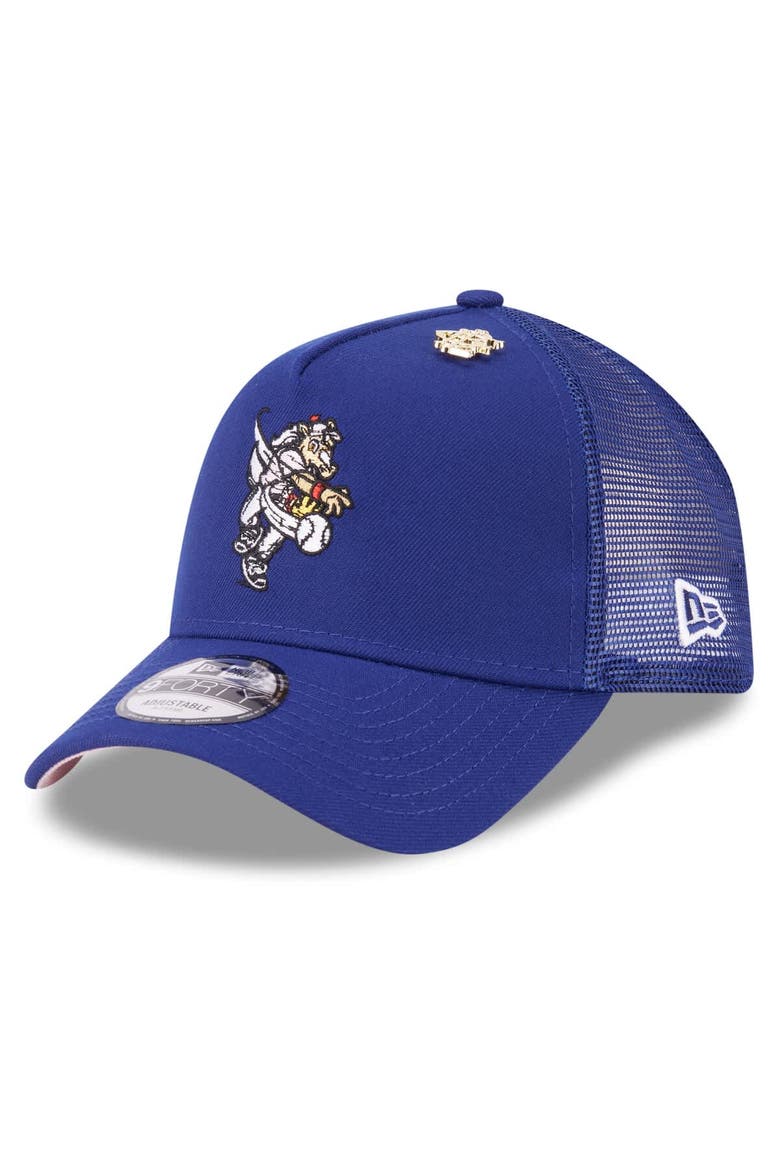 Men's New Era  Royal Texas Rangers 2025 Big League Chew A-Frame 9FORTY Adjustable Trucker Hat, Main, color, Royal
