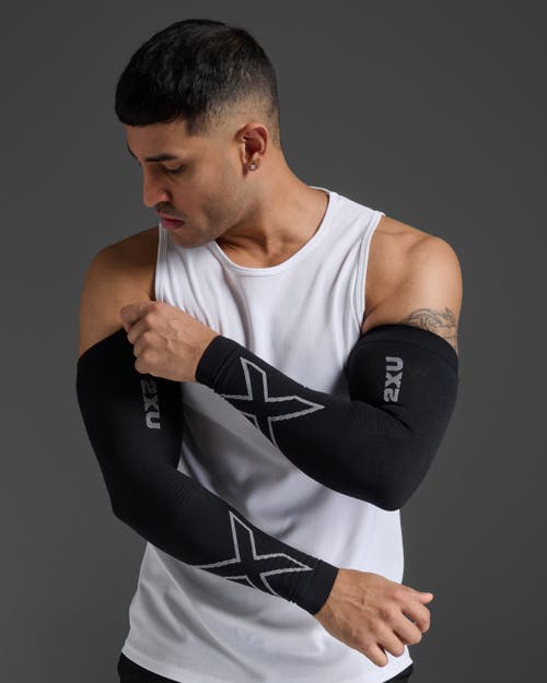 2xu Flex Run Comp Arm Sleeves In Black