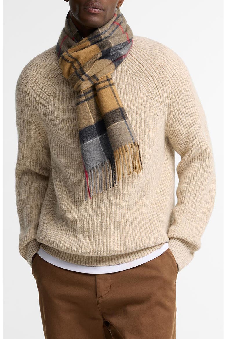 Tartan Cashmere Scarf, Main, color, DRESS TARTAN