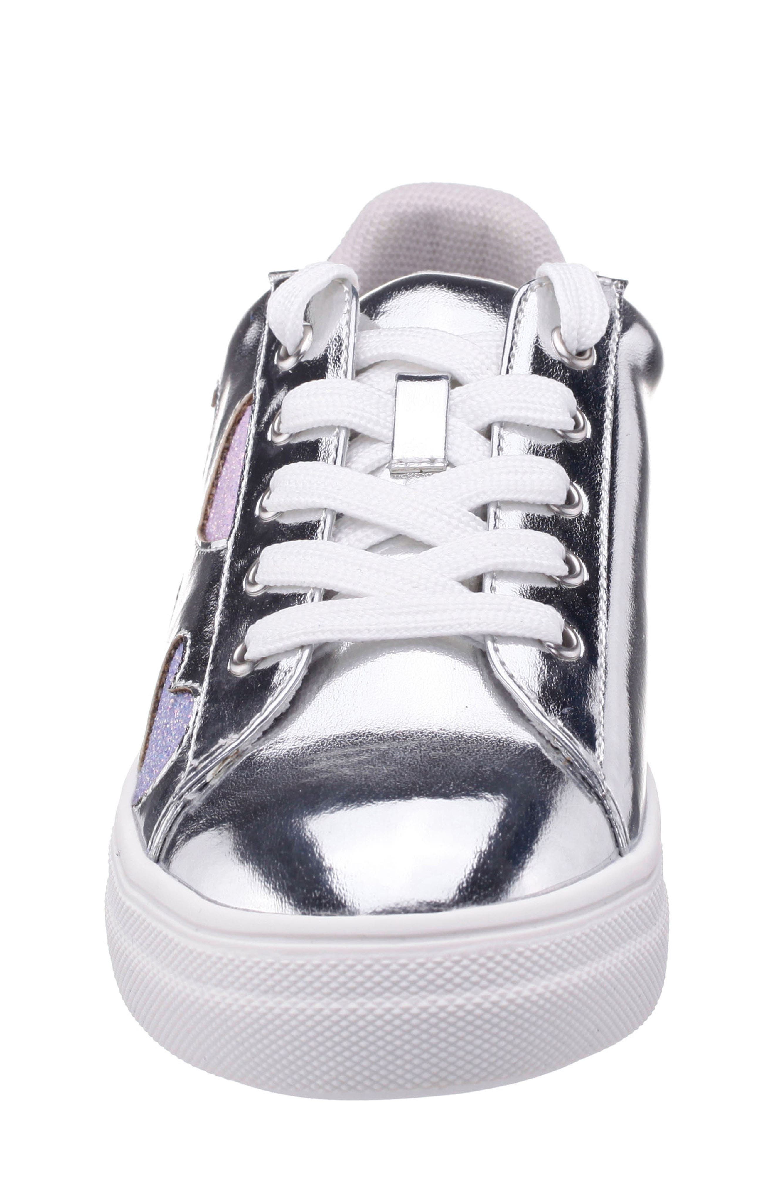 Nina Kids' Esti Sneaker, Alternate, color, Silver Metallic
