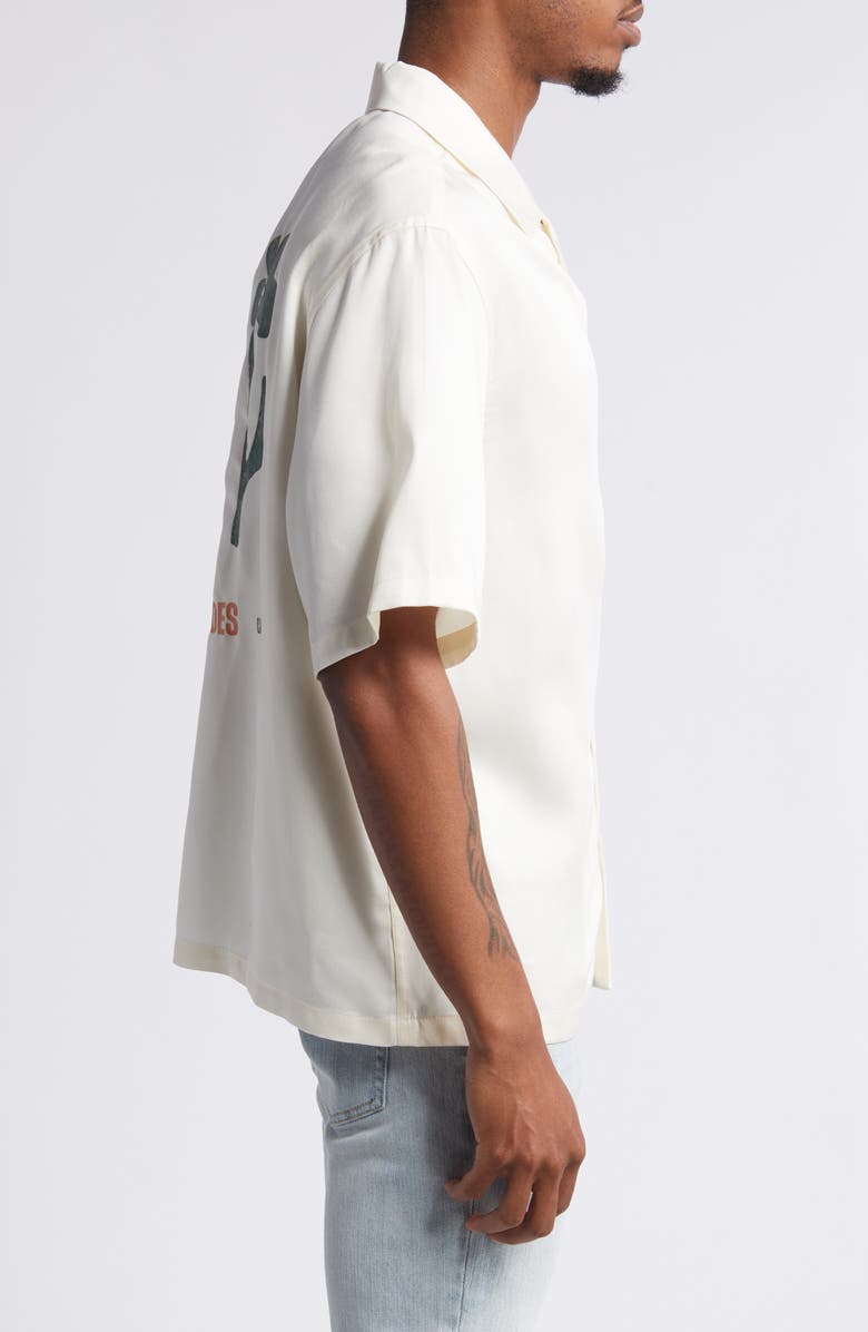 PacSun Pacific Palisades Lyocell Camp Shirt, Alternate, color, Cream