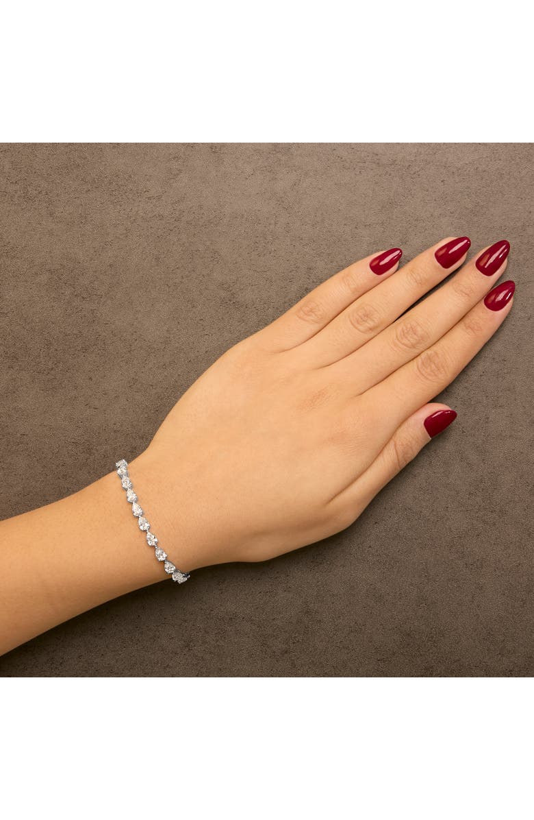 Haus of Brilliance IGI Certified 14K White Gold 8.0 Cttw Pear Cut Lab Grown Diamond Tennis Bracelet, Alternate, color, White Gold