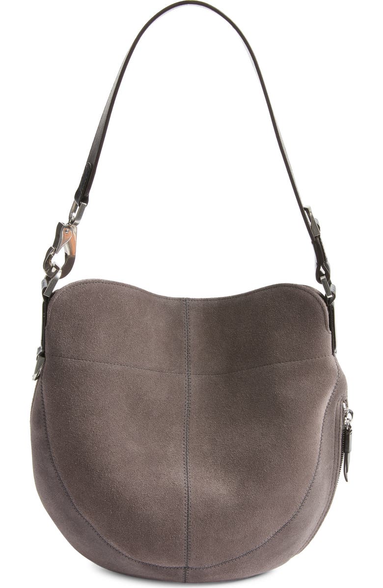 Lemaire Quiver Clip Suede Hobo Bag, Main, color, Mink