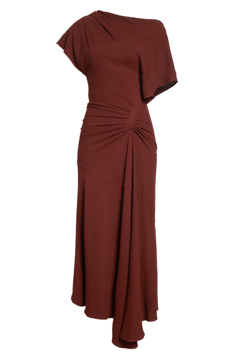 A.L.C. Dena Ruched Off the Shoulder Gown, Alternate, color, Black Cherry