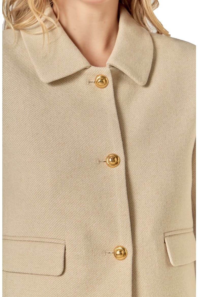Cropped Wool Blend Jacket, Alternate, color, BEIGE