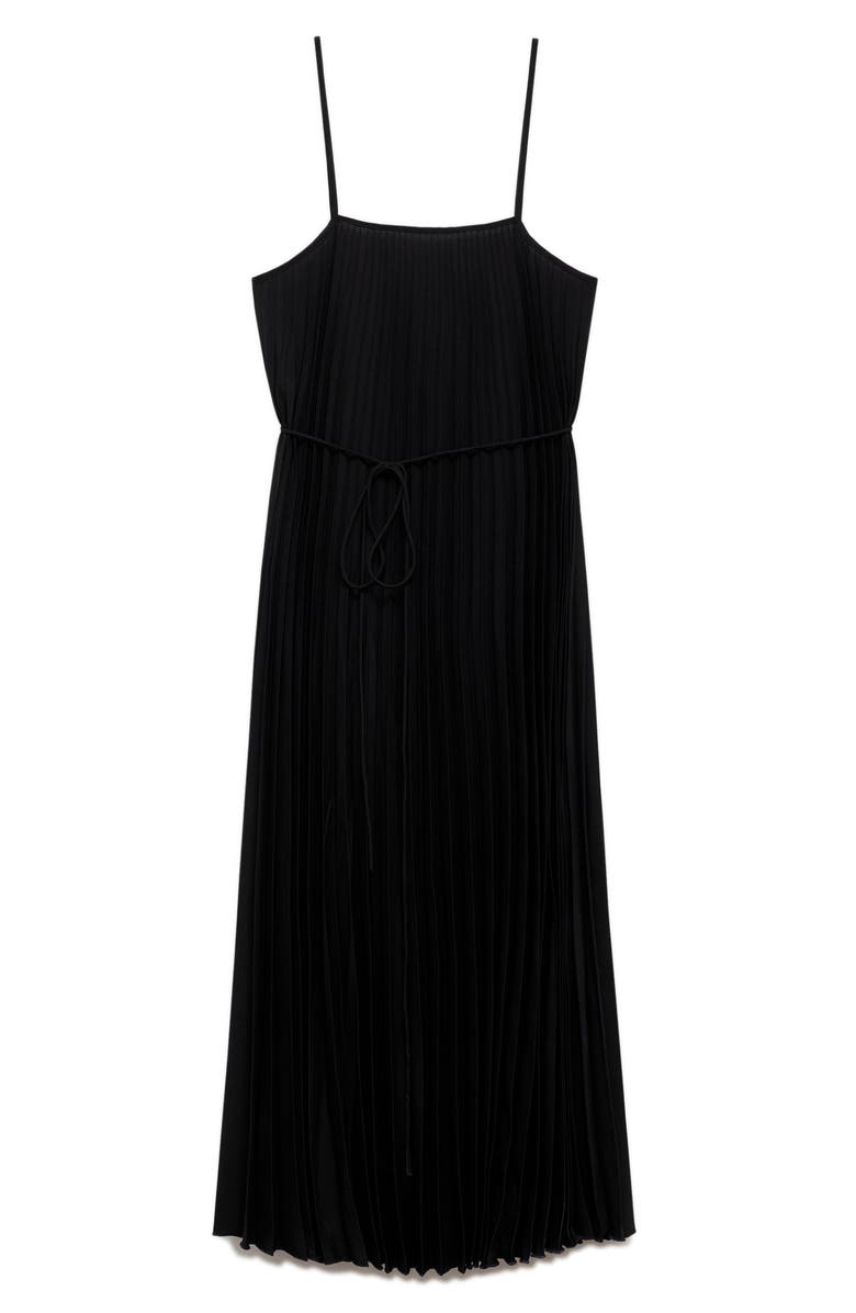 MANGO Pleated Midi Dress, Alternate, color,