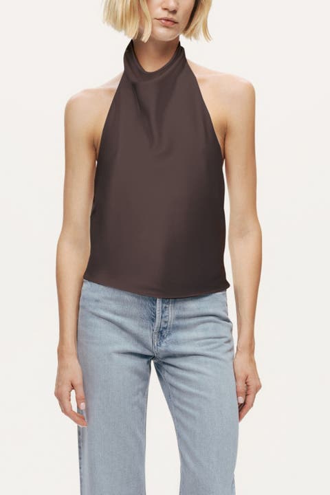 Satin Halter Neck Top