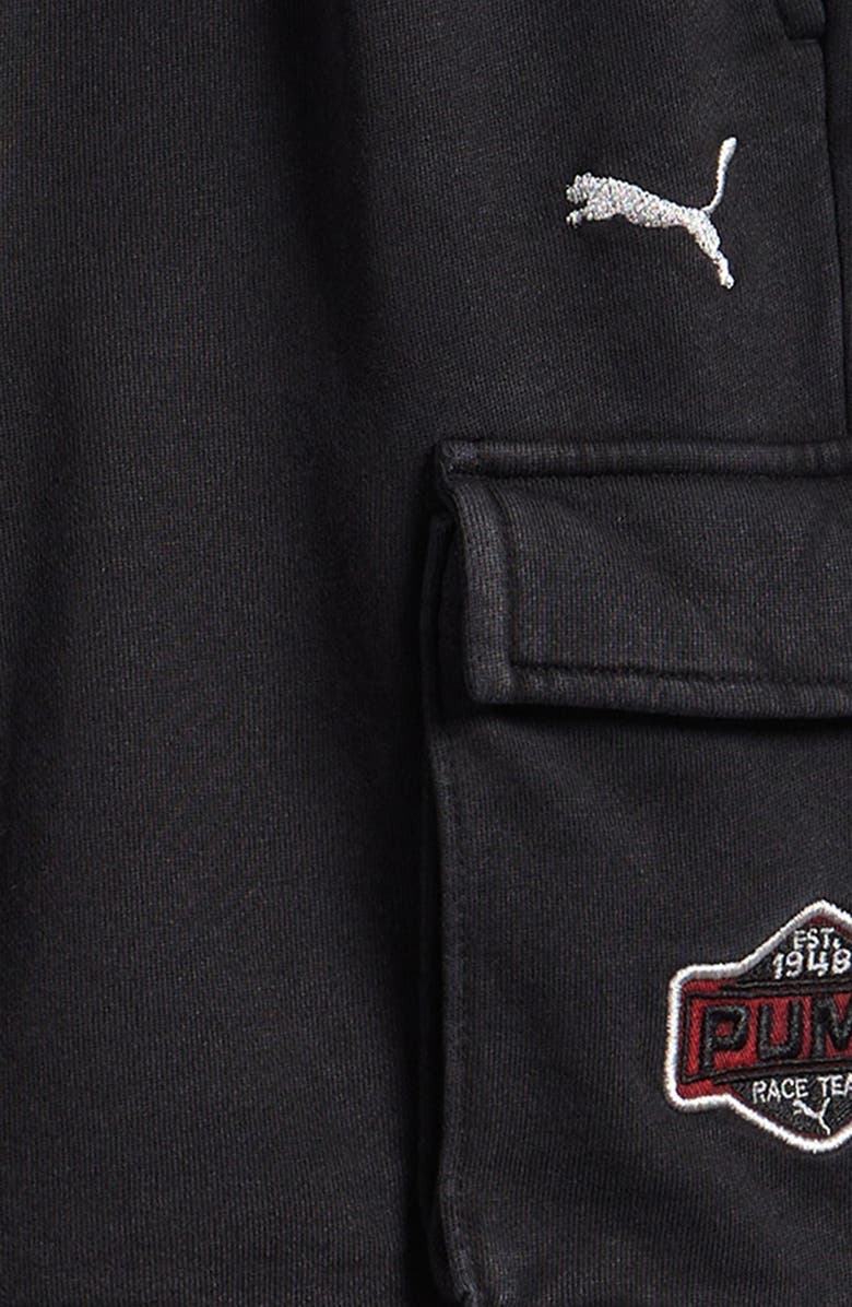 PUMA Vintage Moto Knit Cargo Shorts, Alternate, color, Black