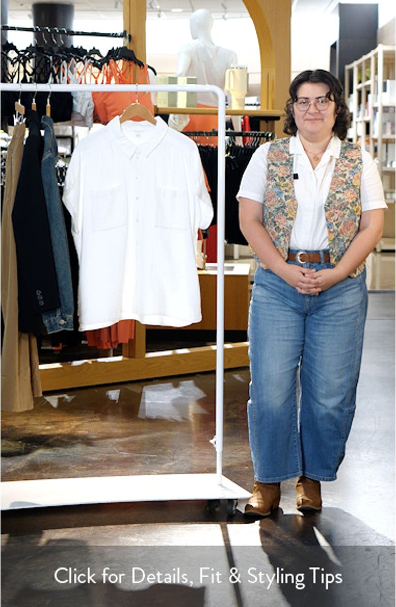 Cotton Gauze Button-Up Shirt, sales video thumbnail