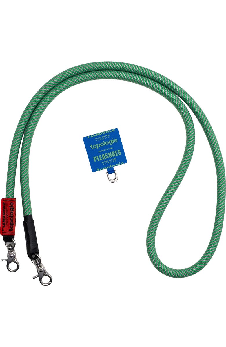 PLEASURES x Topologie Phone Strap, Main, color, Blue / Green