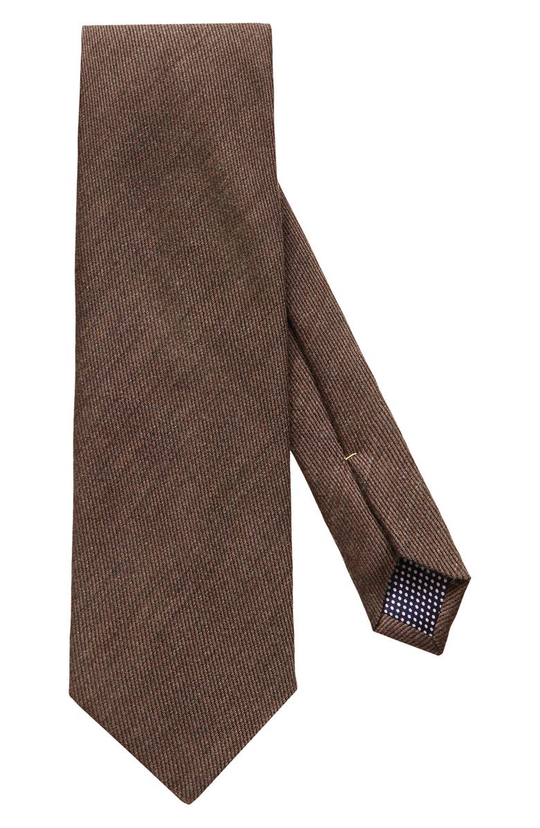 Eton Solid Wool Blend Tie, Main, color, 