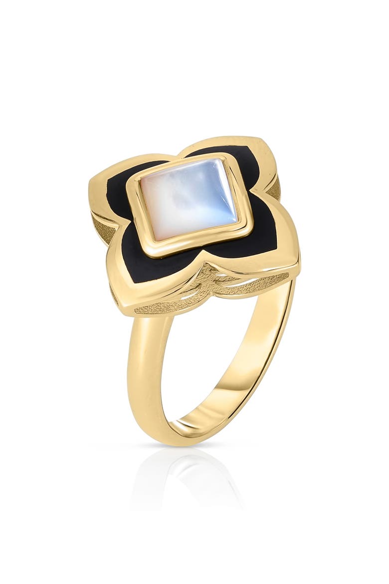 Carnevale Mother-of-Pearl Ring, Main, color, YELLOW GOLD