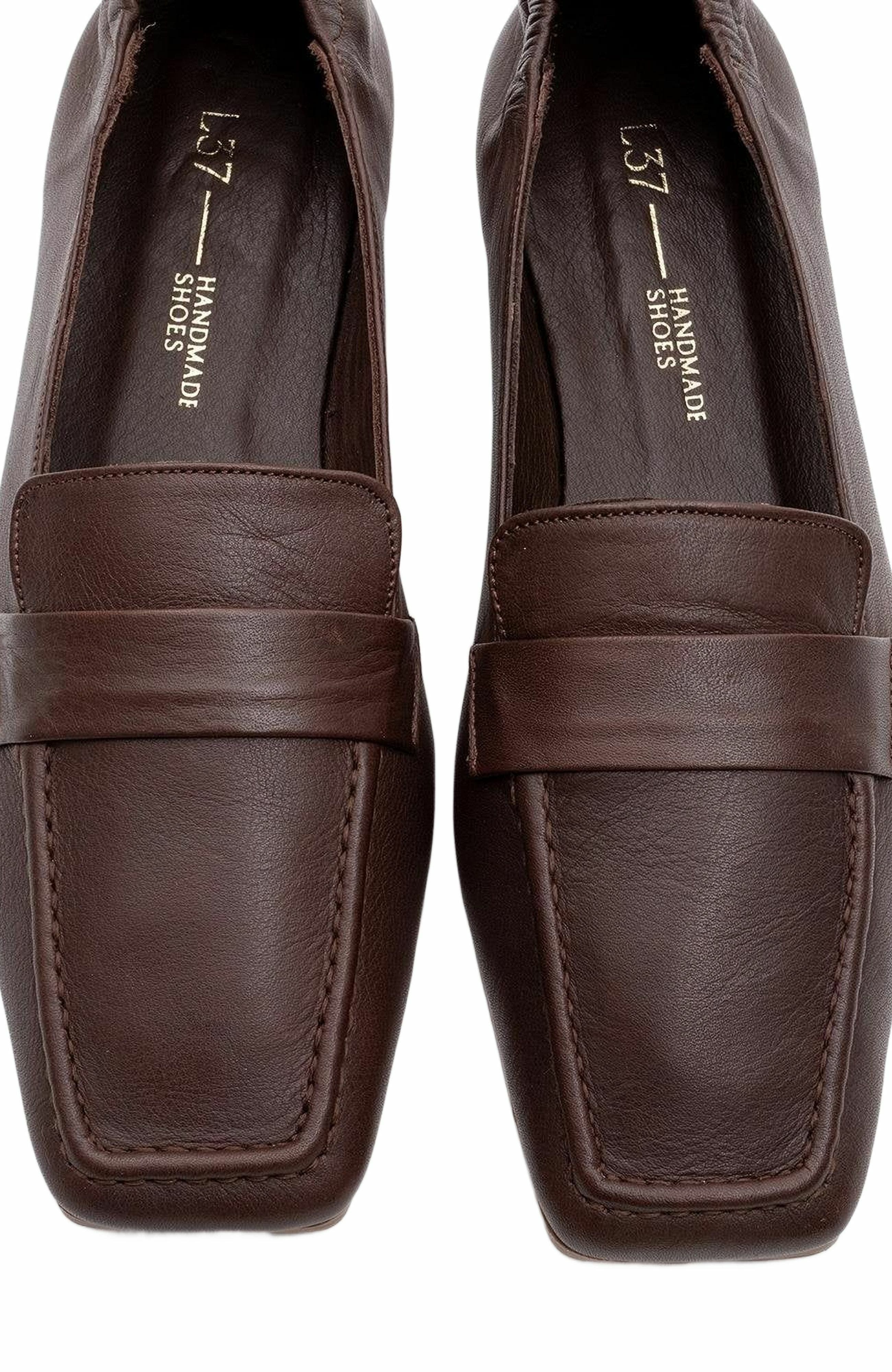 Liepa Leather Loafers, Alternate, color, Brown Leather