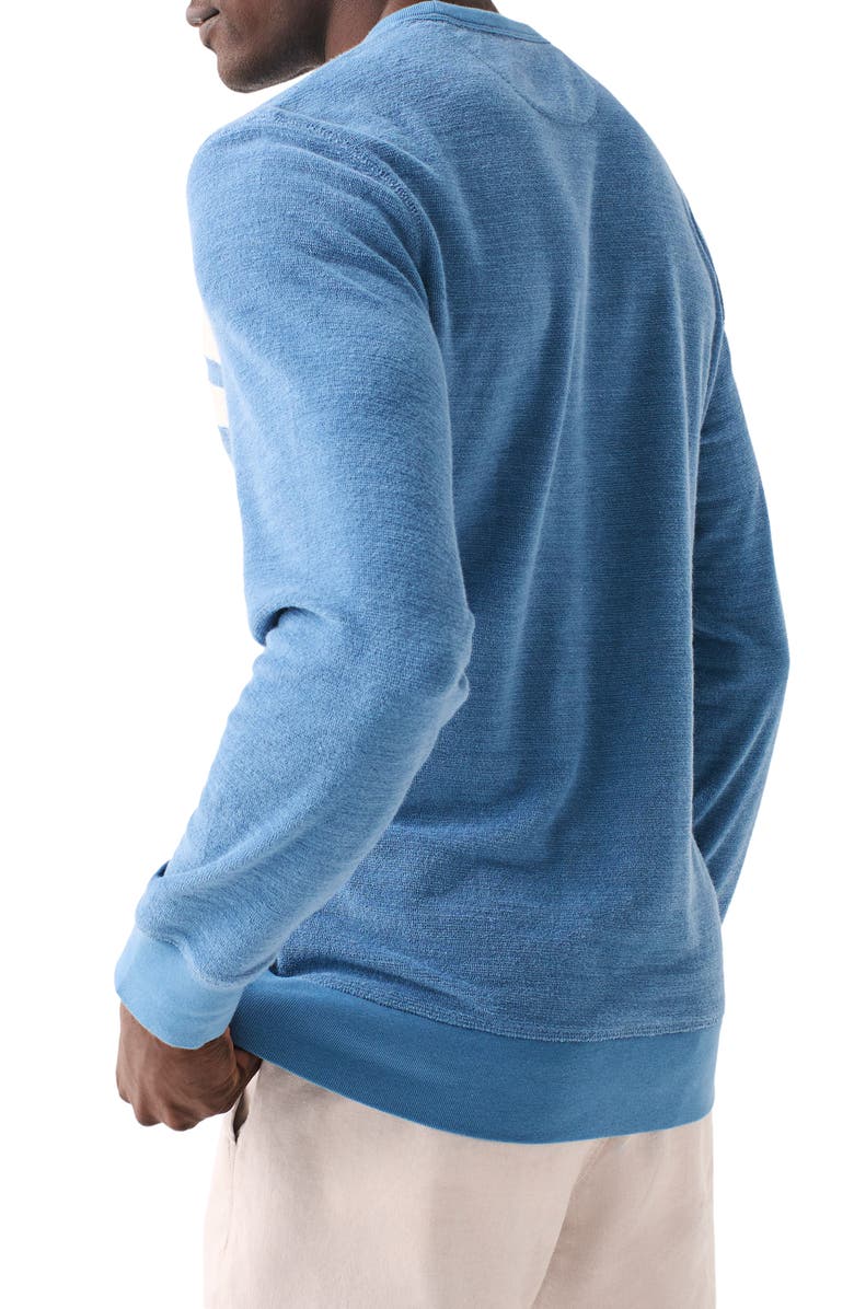 Faherty Cabana Surf Stripe Terry Cloth Crewneck Sweatshirt, Alternate, color, 