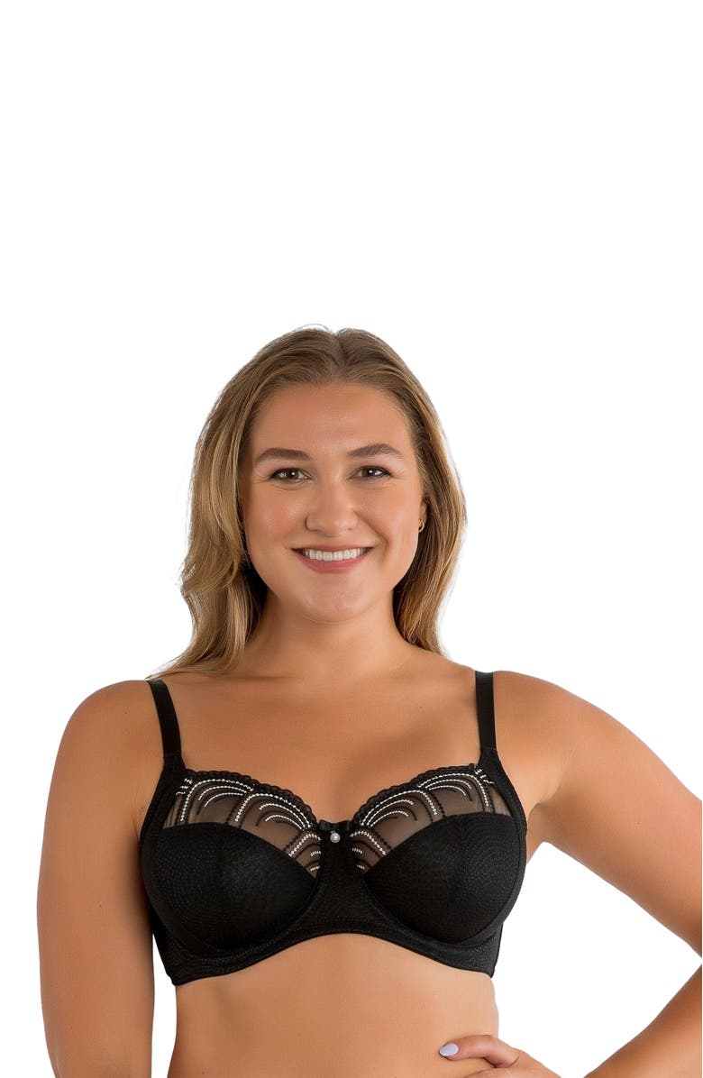Parfait Pearl Unlined Bra, Main, color, Black