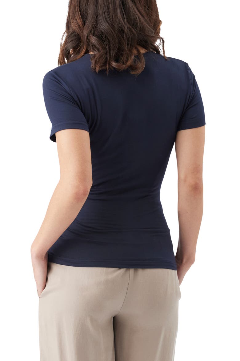 Luxe Knit Embrace Nursing Tee, Alternate, color, Navy