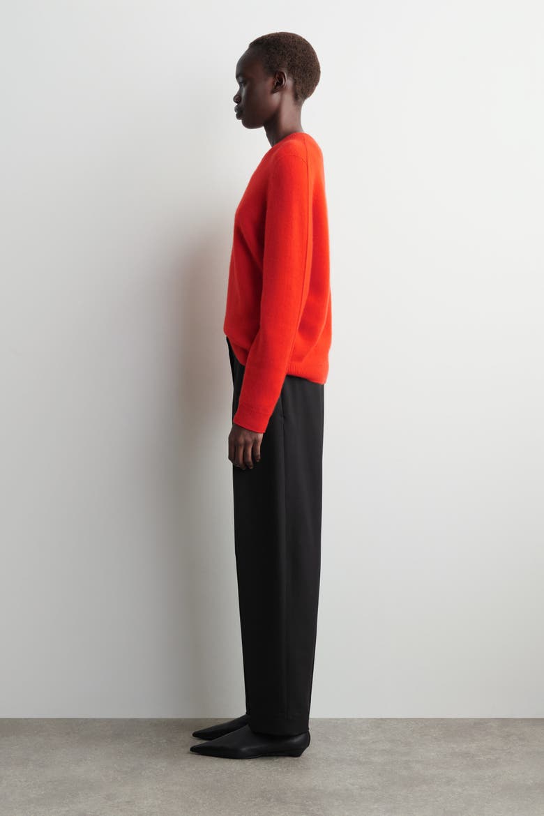 Cashmere Crew-Neck Sweater, Alternate, color, ORANGE