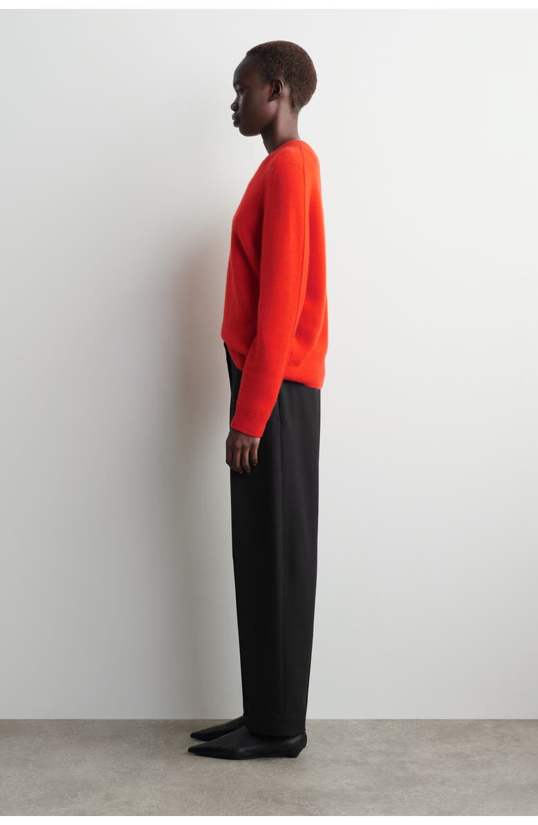 COS Cashmere Crew-Neck Sweater, Alternate, color, Orange