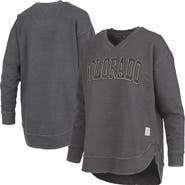 PRESSBOX Women's Pressbox Black Colorado Buffaloes Westin Poncho V-Neck Pullover Sweatshirt
