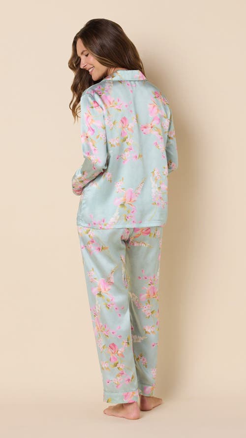 The Cat's Pajamas Silk Pajama Set In Multi