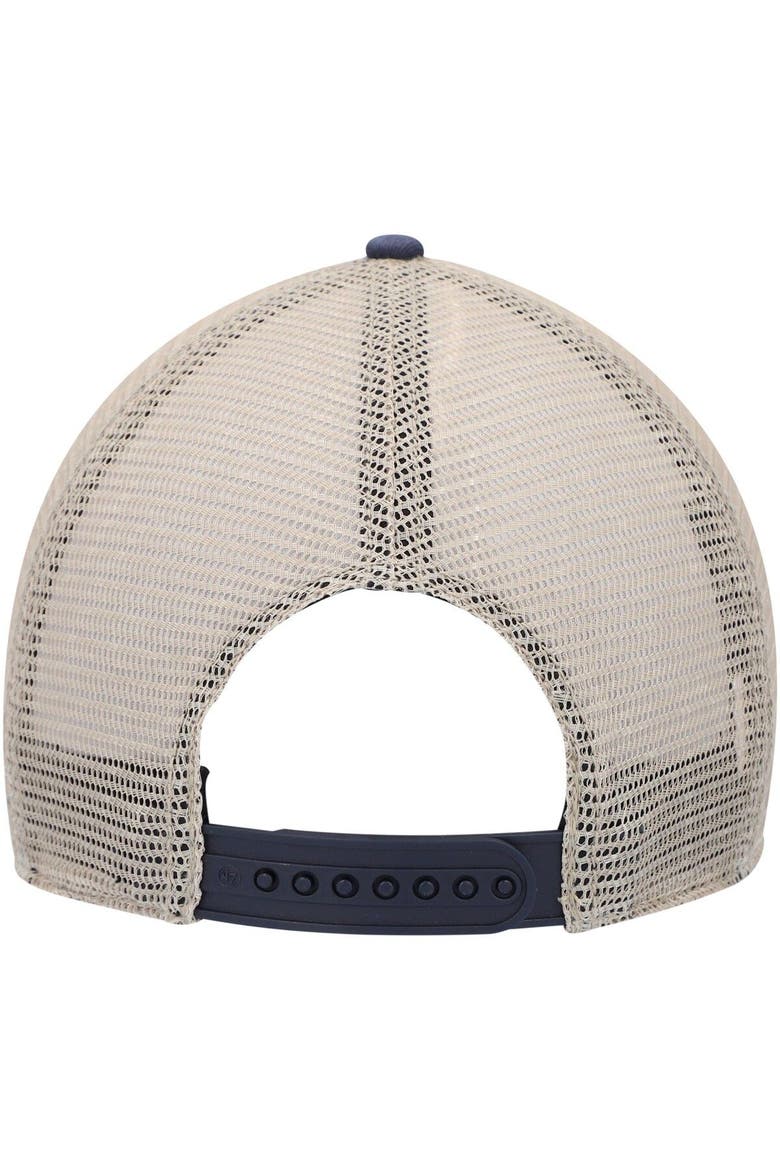 Men's '47 Navy/Natural Chicago Bears Trawler Trucker Clean Up Snapback Hat, Alternate, color, Navy