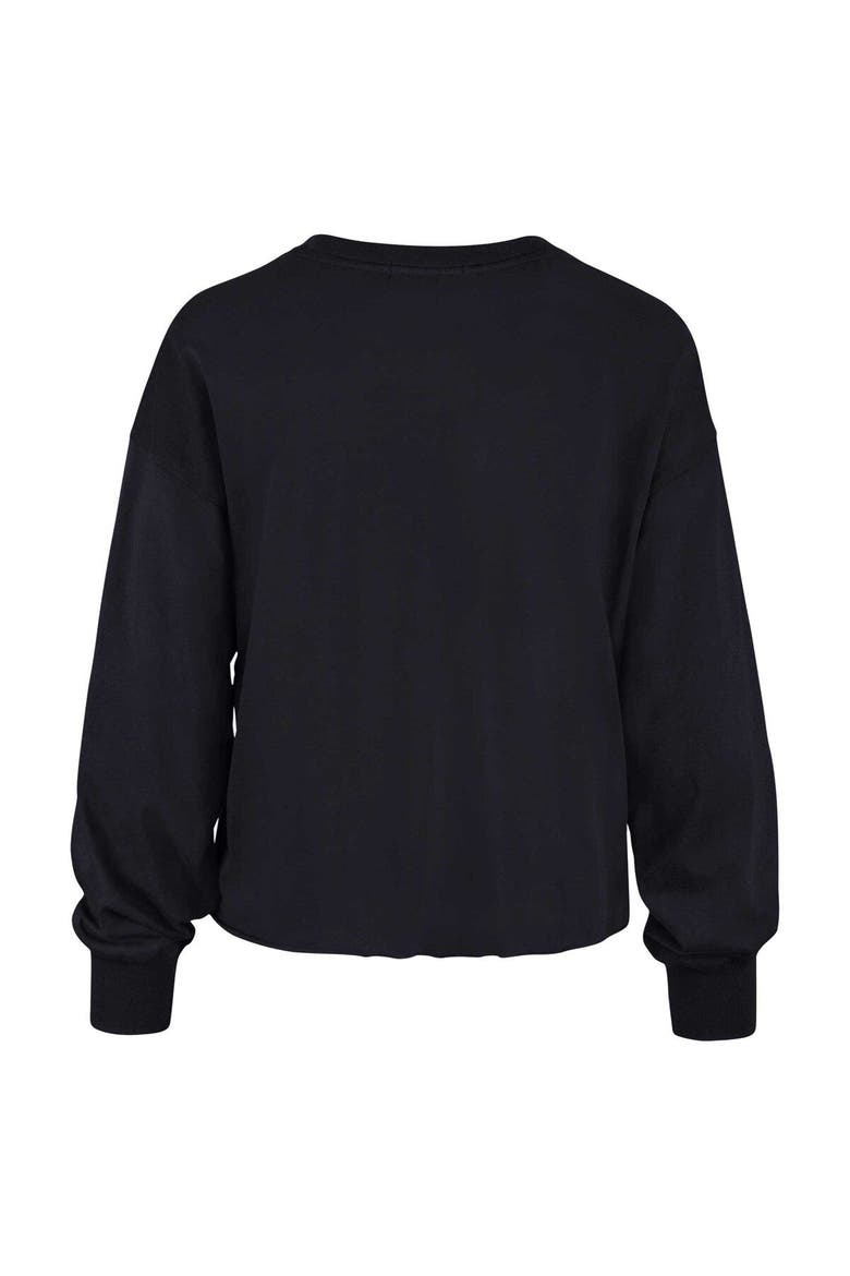 Women's '47 Navy Auburn Tigers Bottom Line Parkway Long Sleeve High Waist T-Shirt, Alternate, color, Navy