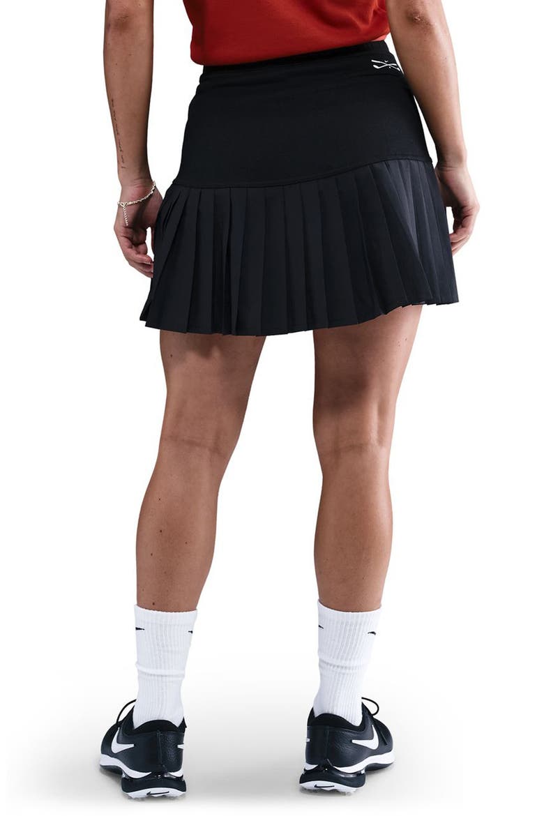 Pleated Dri-FIT Golf Skirt, Alternate, color, BLACK/SAIL