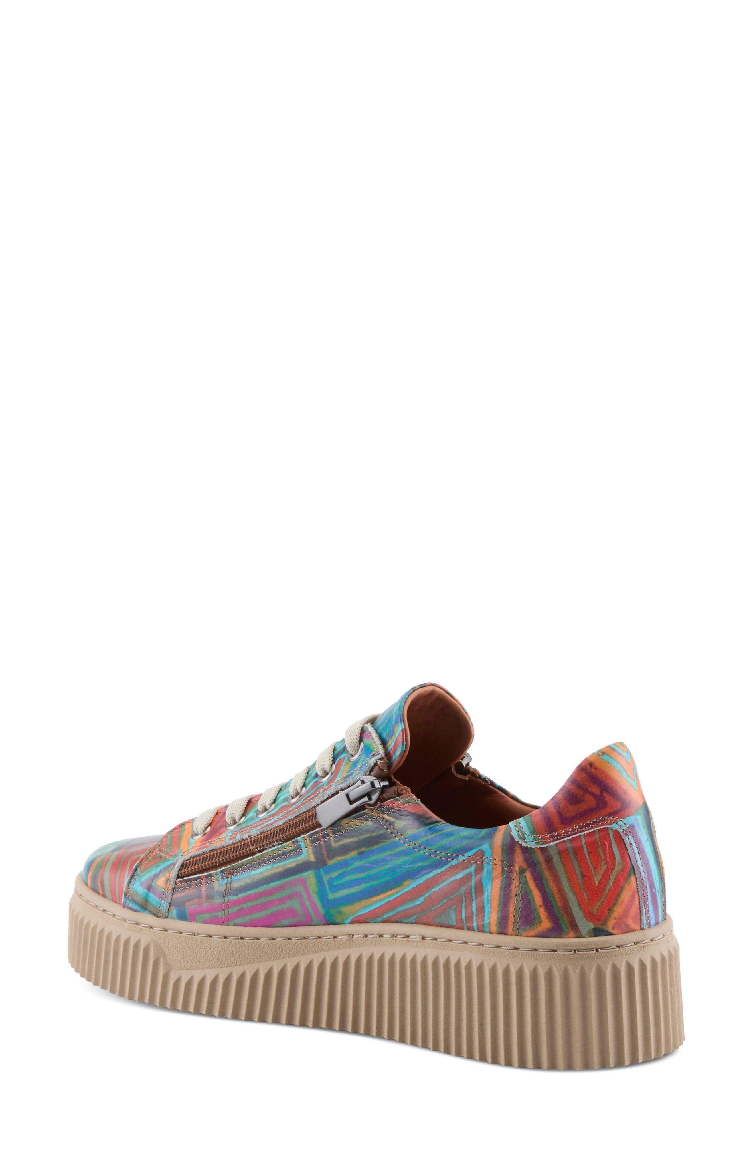 Vibe Leather Sneaker, Alternate, color, RAINBOW