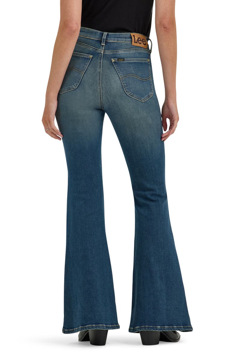 Ever Fit High Waist Flare Leg Jeans, Alternate, color, INDIGO TEA