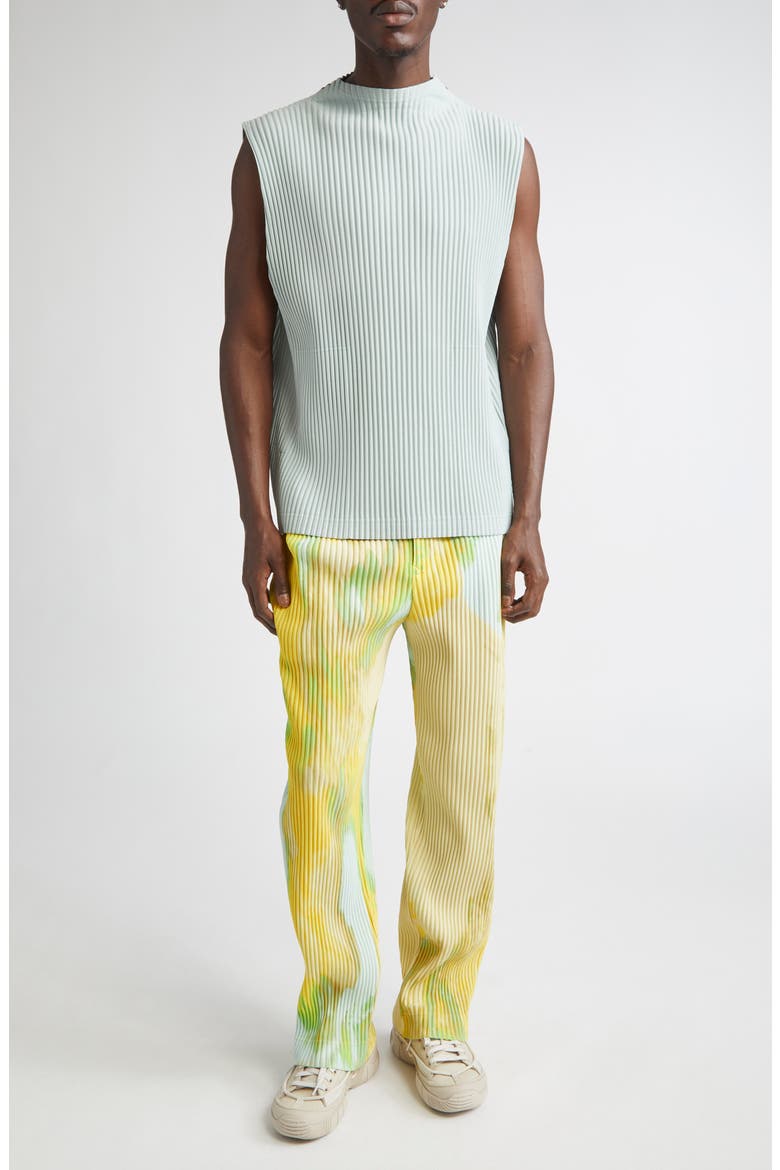Agate Pleated Pants, Alternate, color, YELLOW