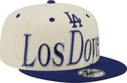 New Era Men's New Era Cream Los Angeles Dodgers Oversized Slogan 9FIFTY Snapback Hat