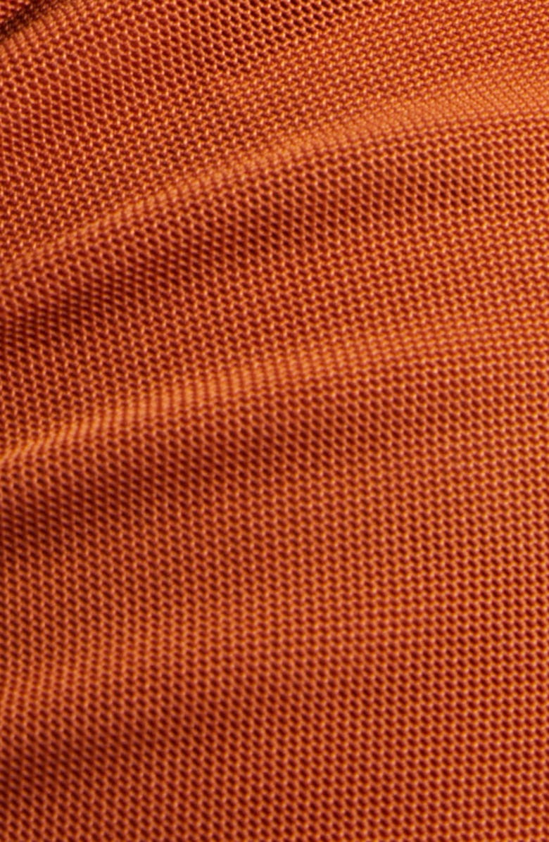 KIM SHUI Rust Mesh Halter Dress, Alternate, color, Rust