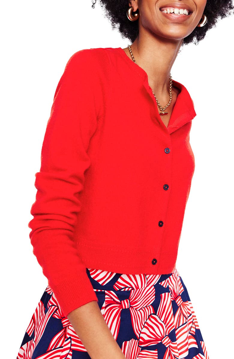 Boden Eva Cashmere Crop Cardigan Sweater, Alternate, color, 