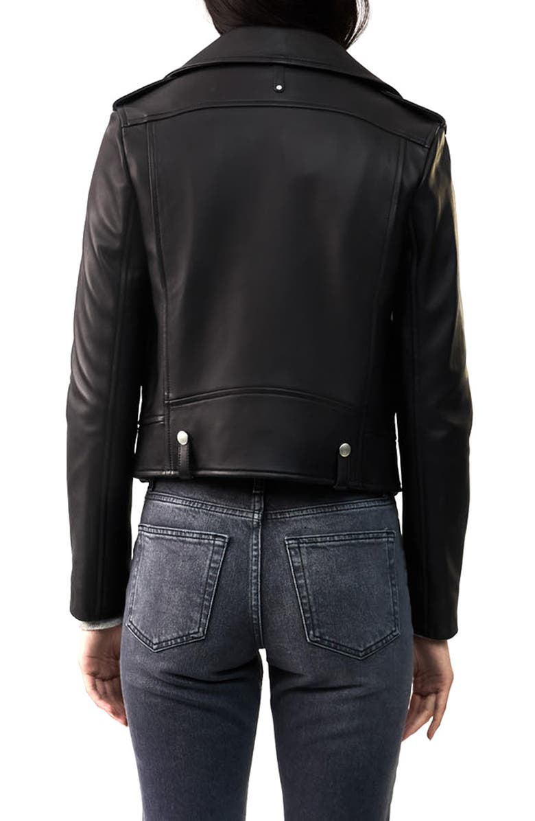 Mackage Baya Leather Moto Jacket, Alternate, color,