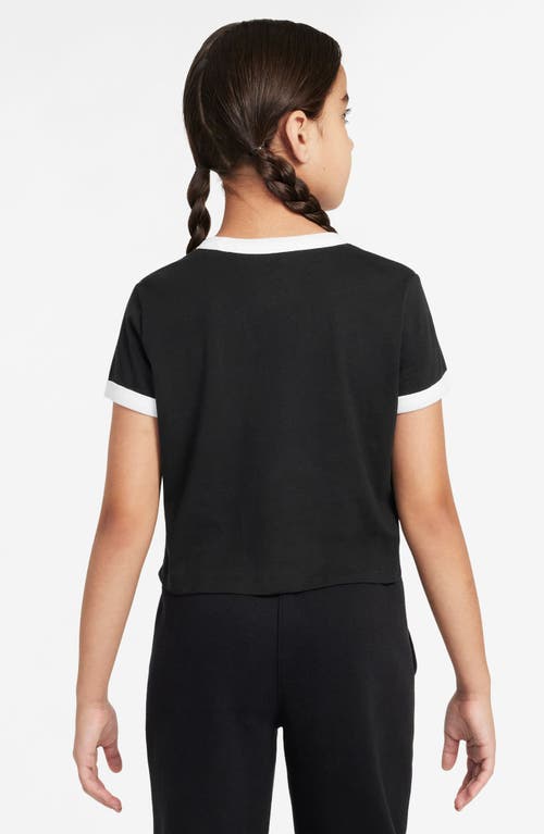 Nike Sportswear Big Kids' (girls') Cropped T-shirt In Black