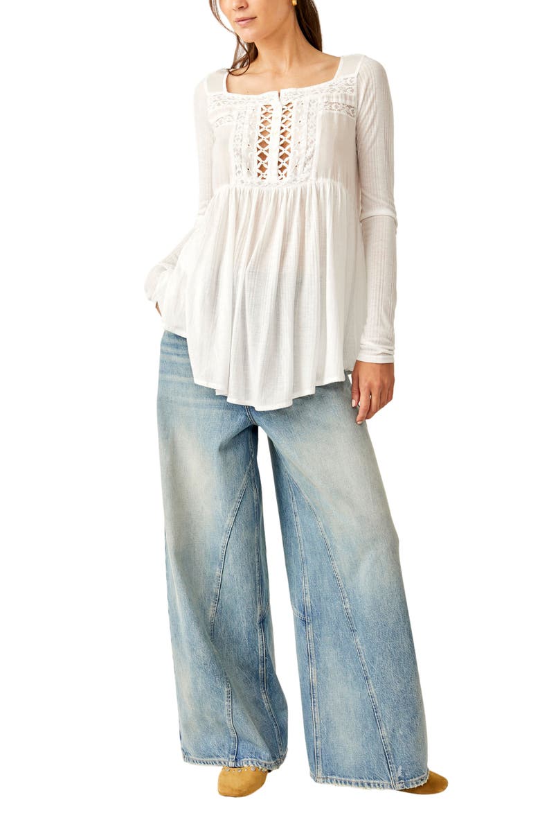 Free People Pretty Please Lace Tunic Top, Alternate, color, 