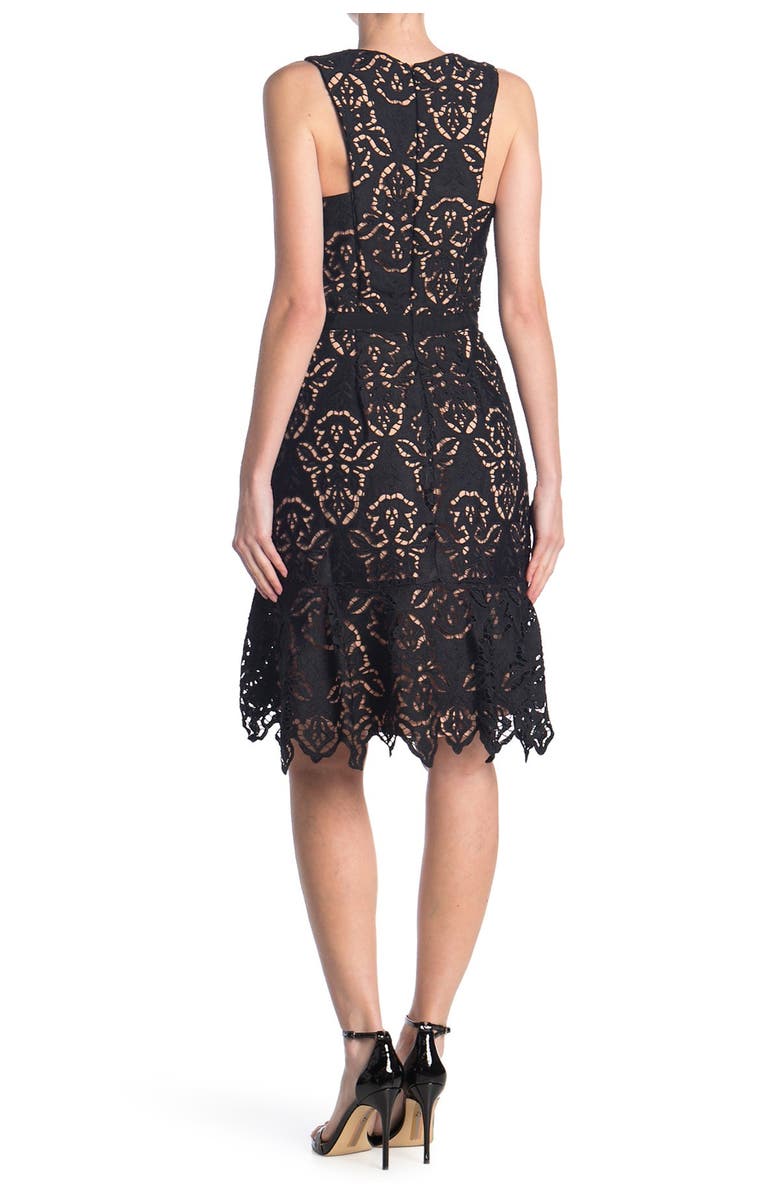 Adelyn Rae Damion High/Low Lace Dress, Alternate, color,
