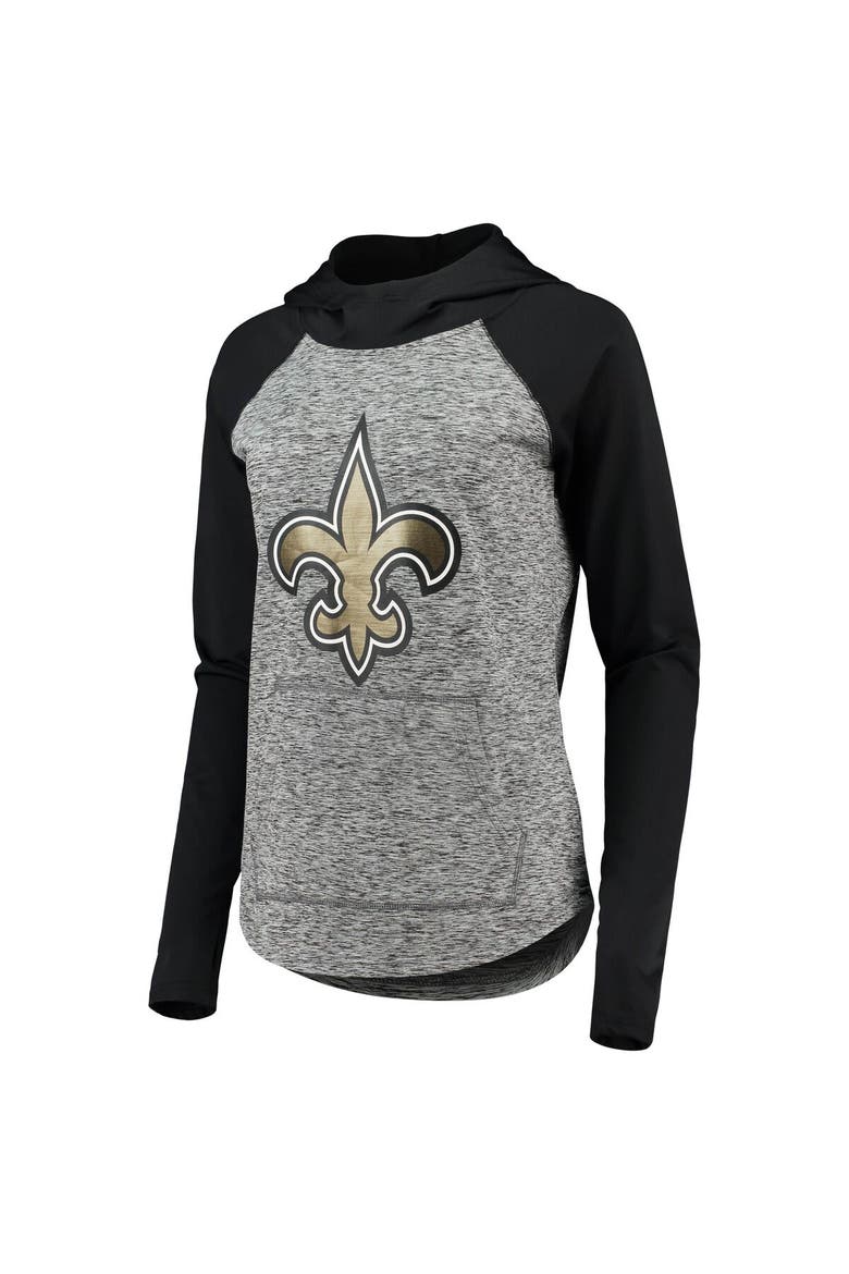 Women's G-III 4Her by Carl Banks Heathered Gray/Black New Orleans Saints Championship Ring Pullover Hoodie, Alternate, color, Heather Gray