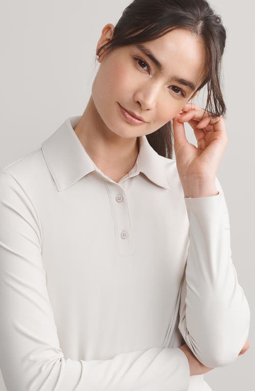 Rhone Course To Court Long Sleeve Polo In White