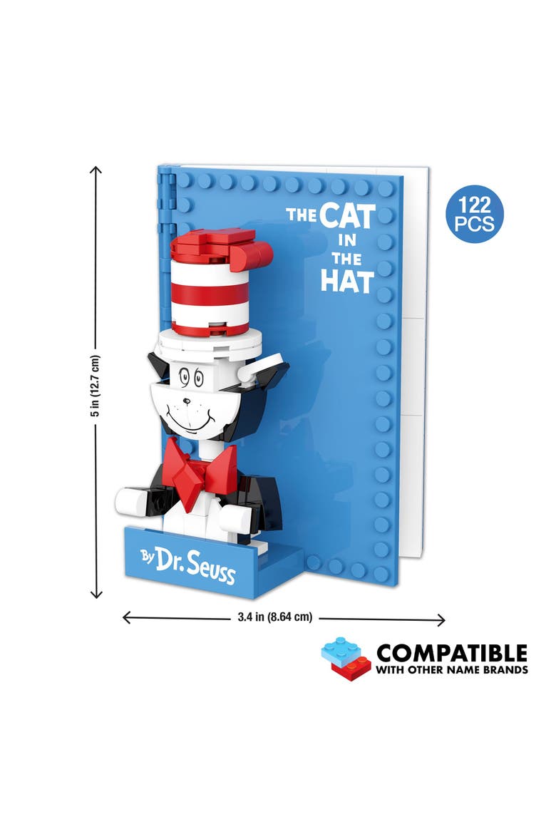 Dr. Seuss The Cat in the Hat Book Building Set, Alternate, color, White