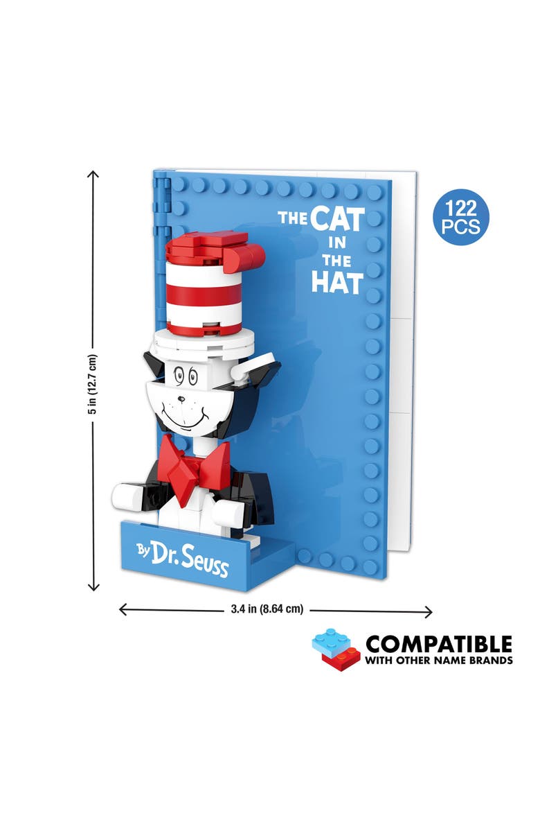 Brickcraft Dr. Seuss The Cat in the Hat Book Building Set, Alternate, color, White