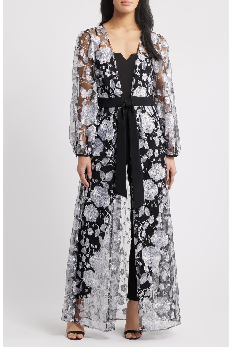 julia jordan embroidered maxi dress SLVLESS DROPPED WAIST LONG DRESS JULIA JORDAN