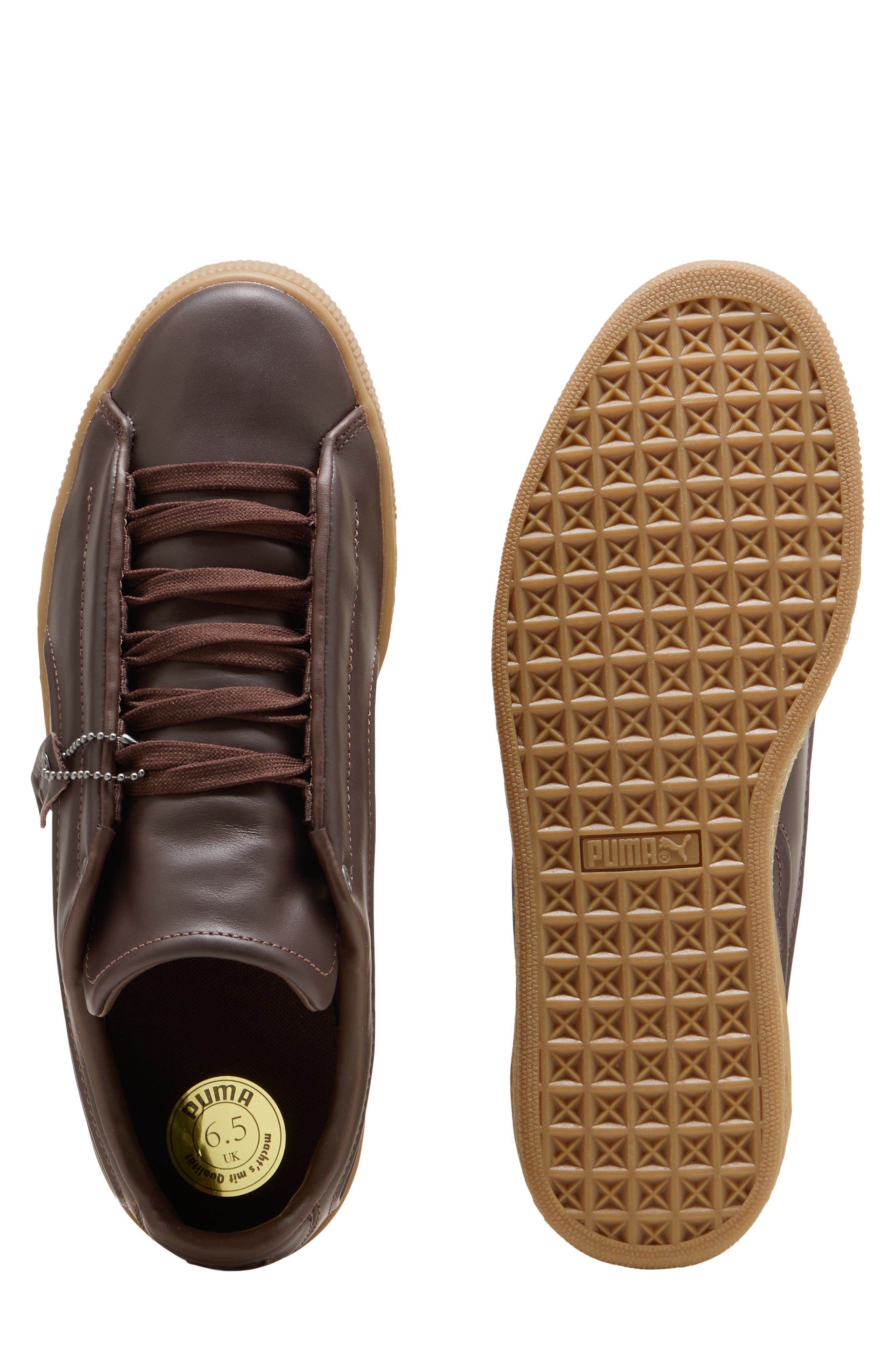 Suede Modern Leather Sneaker, Alternate, color, CHOCOLATE FONDUE/ GUM