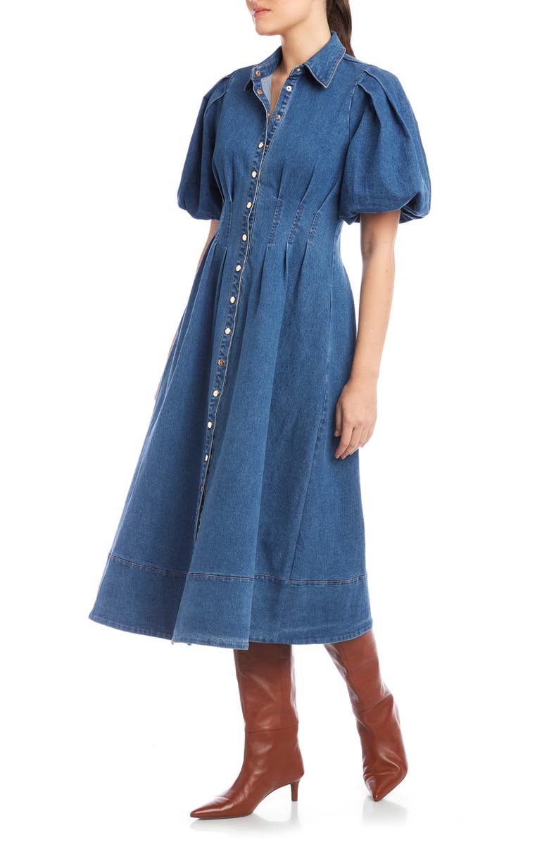 FIFTEEN TWENTY Esme Denim Shirtdress, Alternate, color, Denim