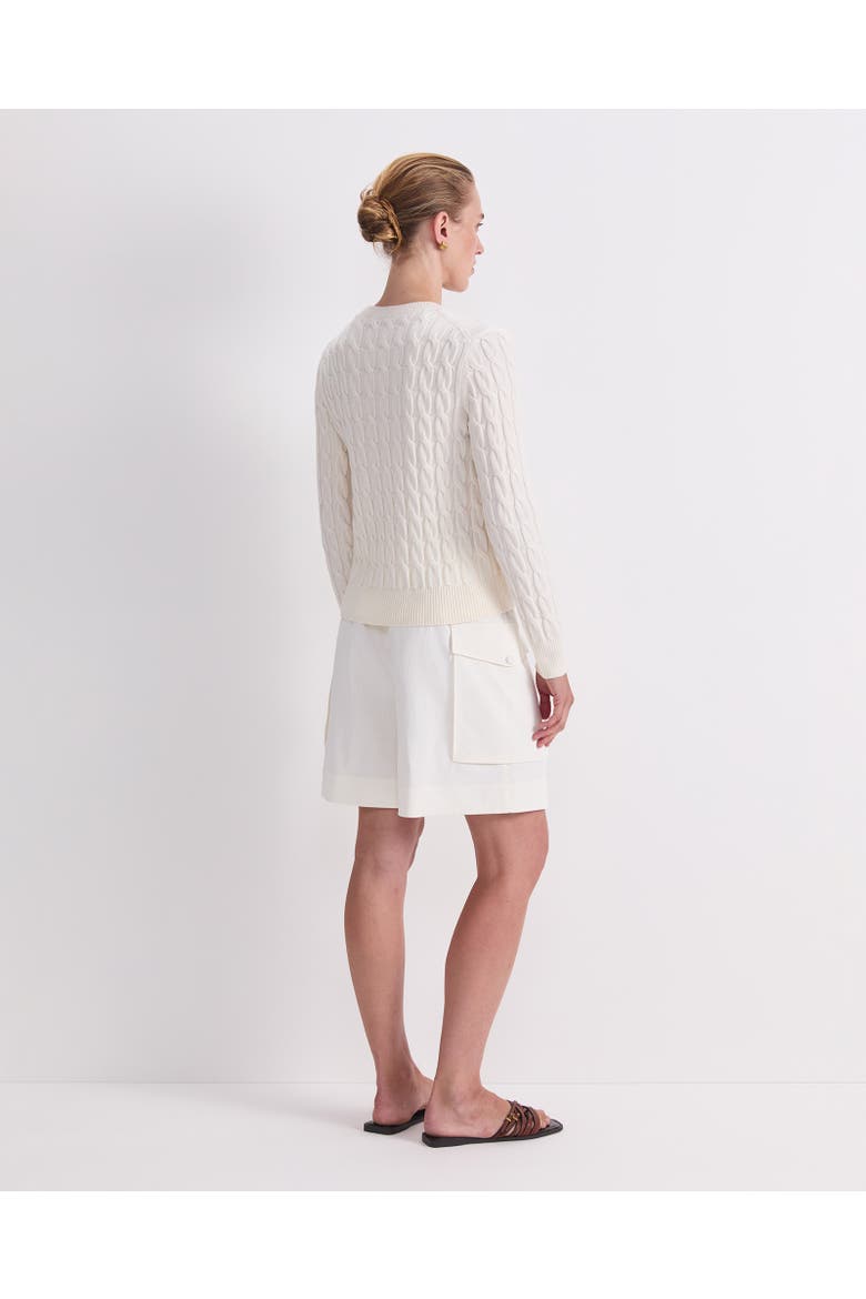 Merino Cable Knit Jumper, Alternate, color, Winter White