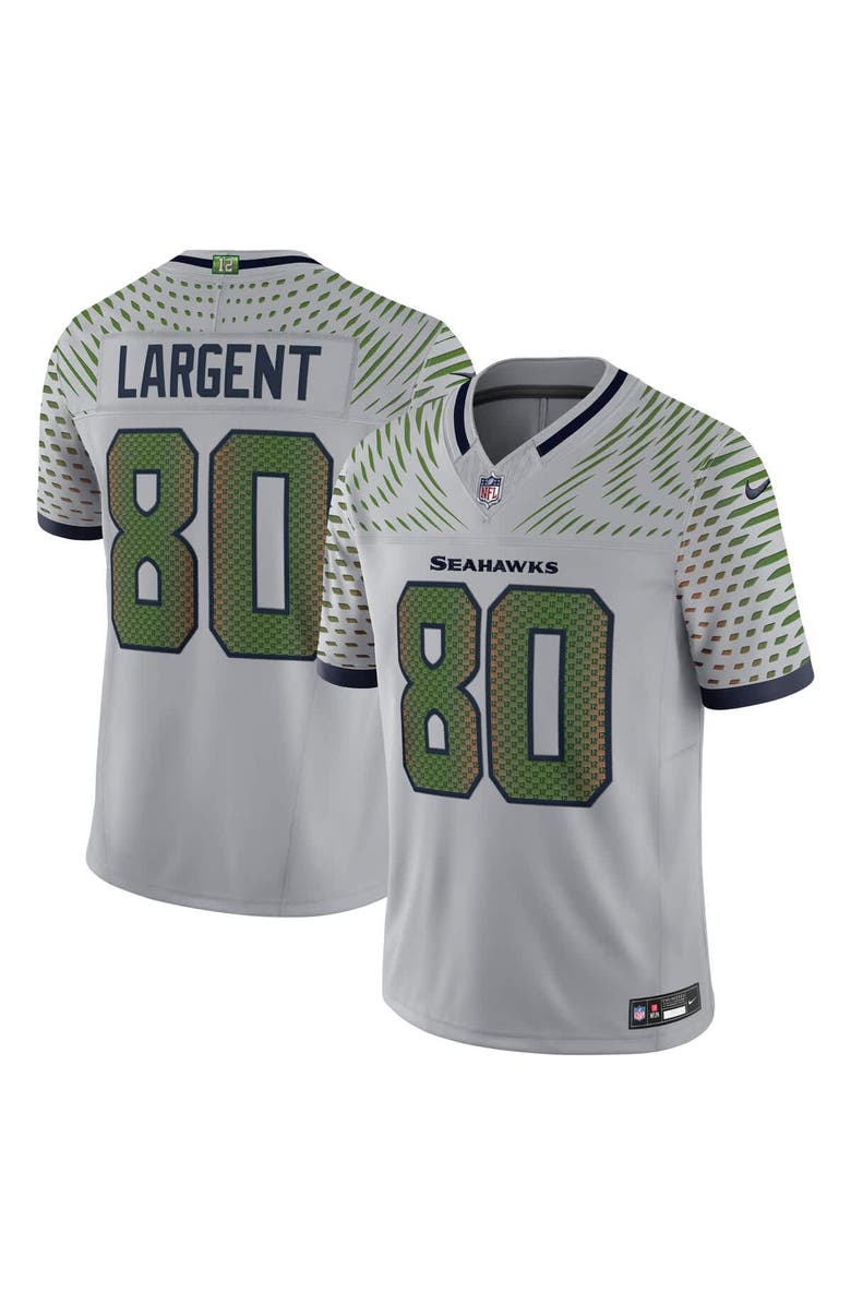 Nike Men's Nike Steve Largent Wolf Gray Seattle Seahawks 2025 Rivalries Collection Retired Player Limited Jersey, Main, color, Gray
