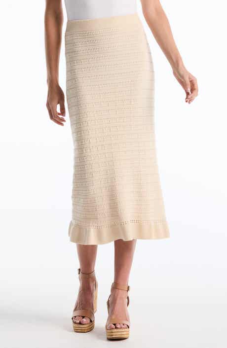 Laundry by Shelli Segal Ruffle Midi Sweater Skirt